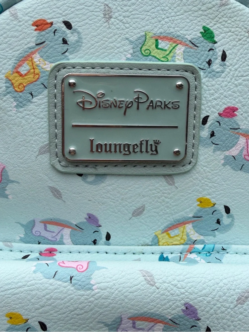 Disney Parks Loungefly Dumbo Hard Tag Mini Backpack Blue Preowned